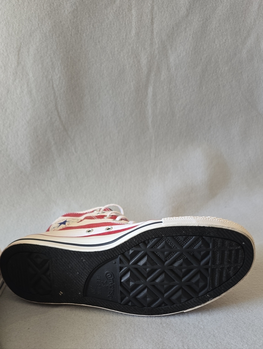 Converse Unisex M10 W 12 High-Top Sneakers in Red, White & Blue Stars USA - Picture 12 of 13